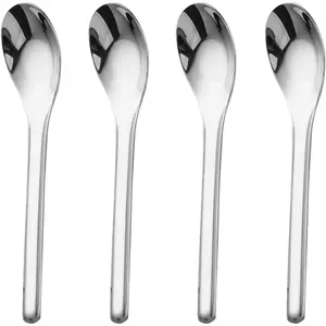 Thick Heavy weight Dinner Soup Spoons,Stainless Steel Tablespoons,Chinese  Spoon,Heavy Duty  Thick Long Handle Spoons,5.9 inches,Set of 4.
