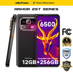 Ulefone Armor 25T/25T Pro 5G Thermal Imaging Rugged Telephone,12GB+256GB MTK Helio G99,64MP+50MP+32MP Camera,6500mAh(33W),Android 14,6.78" FHD+ 120Hz Corning Gorilla Screen,3-Card Slot,30W Wireless Charging,4G & NFC Unlocked Cellphone