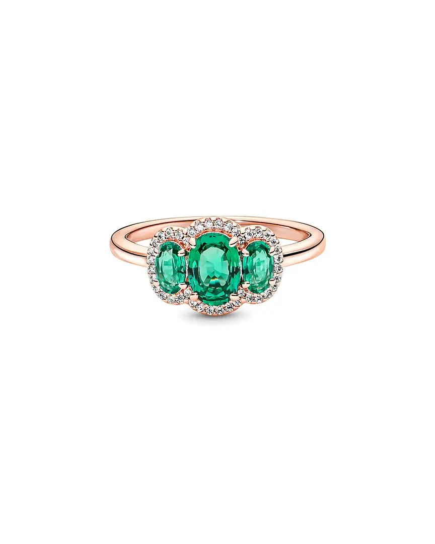 Pandora 14K Rose Gold Plated CZ Timeless Ring