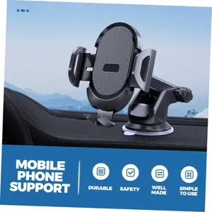 1pc Adjustable Foldable Car Phone Holder, Phone Stand, Suction Cup Phone Holder, Car Mirror Phone Holder, Phone Mount, Dashboard Phone Mount, Navigation Bracket, Made of ABS Material, Ideal for Lazy Use.