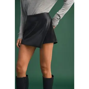 Pleather Skort