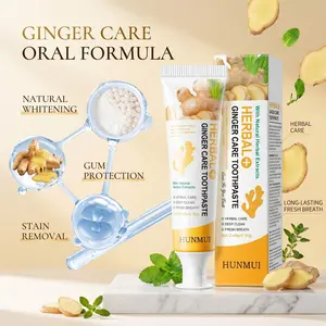 Herbal Ginger Toothpaste, Fluoride-Free, Whitens Teeth, Strengthens Enamel, Fresh Breath, Pearl Powder, Ginger Root Extract, Gentle Gum Care