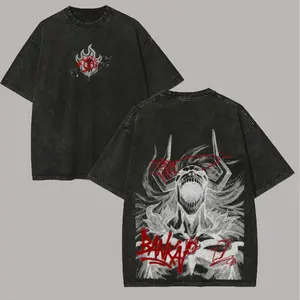 Bleach Vasto Lorde Ichigo Printed Unisex Washed T-Shirt