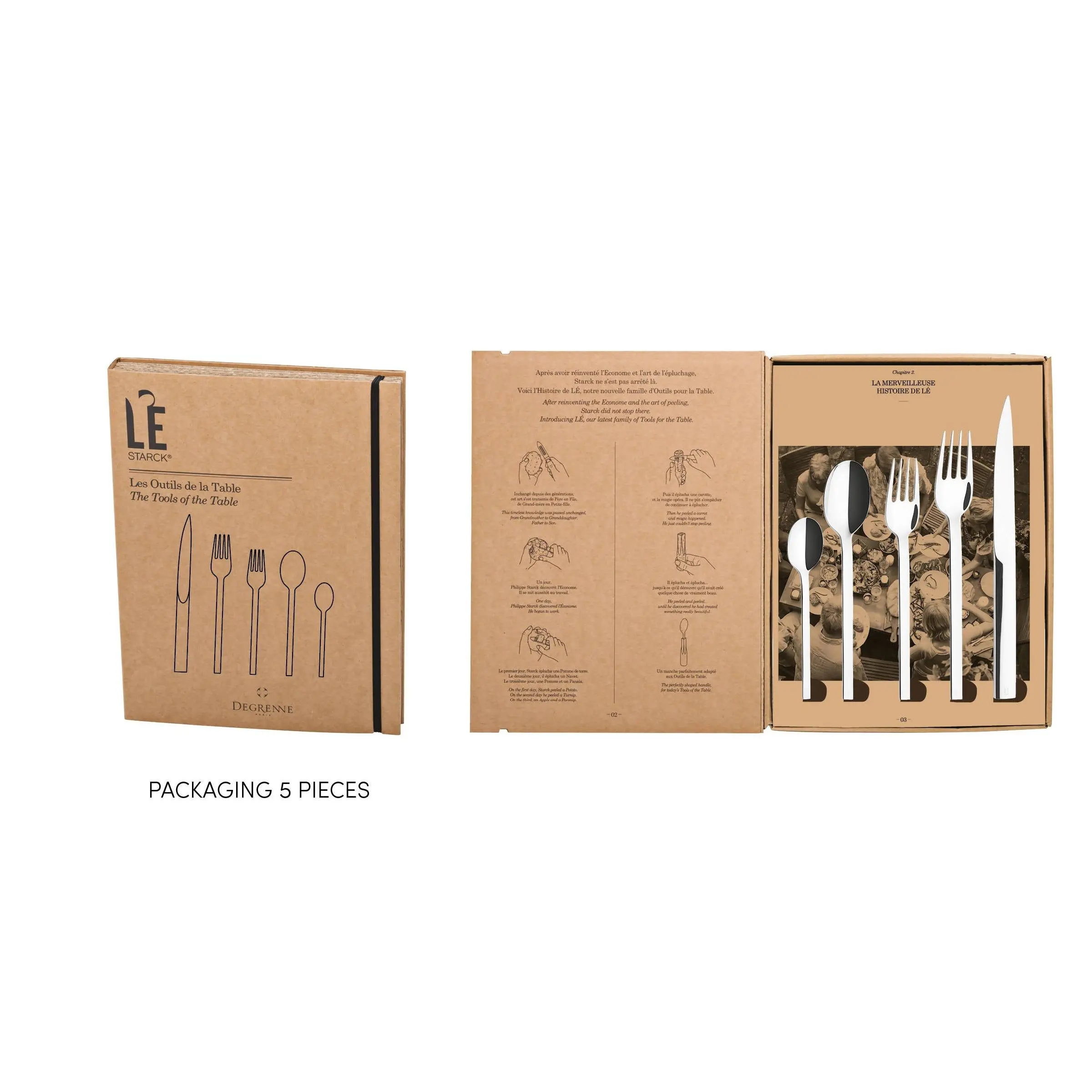 L'E by Starck Flatware set by Degrenne Paris