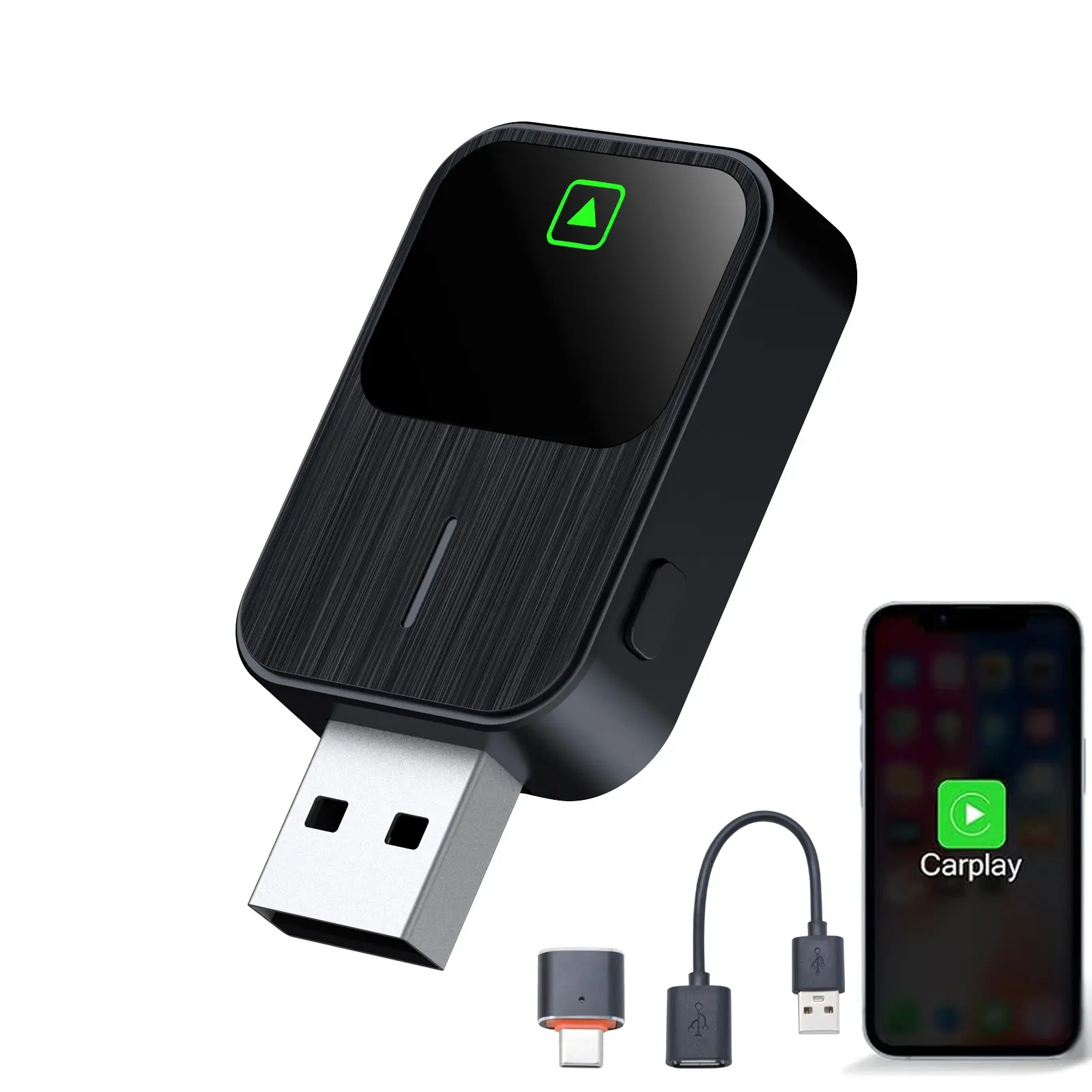 New Wireless Carplay Box, Dual-Screen Carplay & Android Adapter, Plug-And-Play, Wired-To-Wireless Conversion, Easy Operation, USB/USB-C Interface