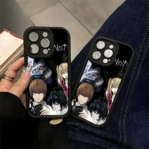 Death Note Anime Phone Case for iPhone 11/12/13/14/15/16 Pro Max Plus Features Light Yagami Ryuk Misa Dark Art Design Perfect Gift for Anime Fans