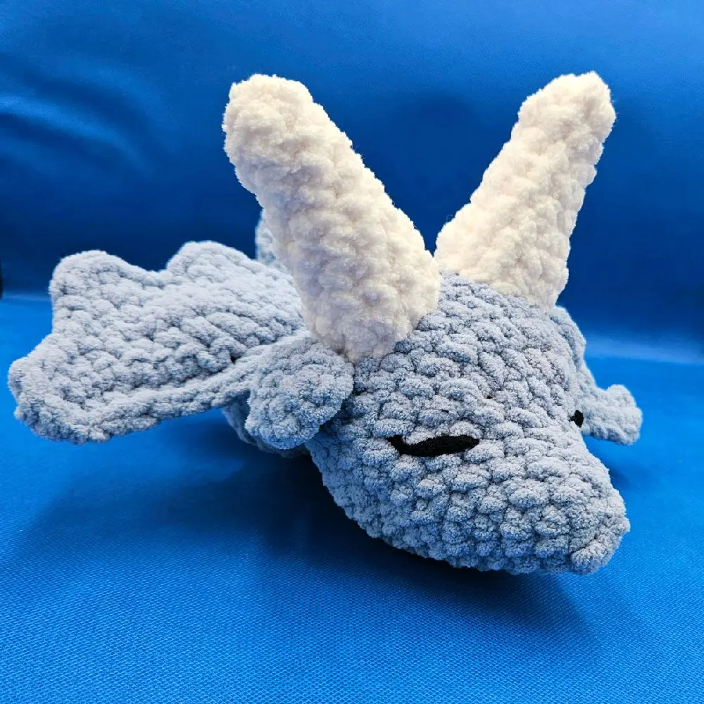 Handmade Crochet Sleepy Dragon Plush