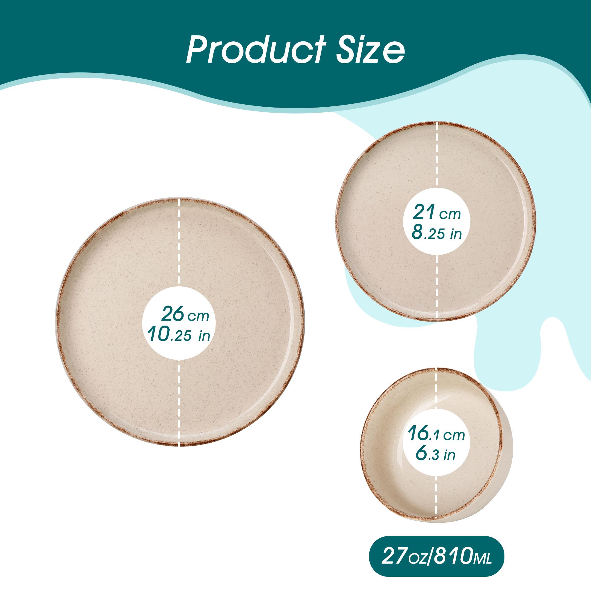 vancasso PLAYS 18/24-Piece Stoneware Dinnerware Set, Reactive Glaze Plates & Bowls Set for 6, Microwave & Dishwasher Safe vancasso PLAYS 18/24-Piece Stoneware Dinnerware Set, Reactive Glaze Plates & Bowls Set for 6, Microwave & Dishwasher Safe