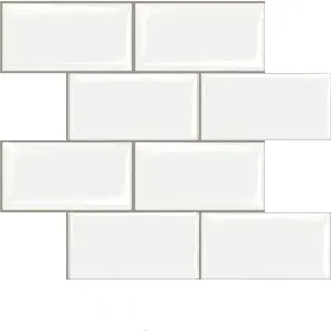 10-Sheet Peel and Stick Subway Tile, Stick on Tiles Backsplash for & in White (Thicker)