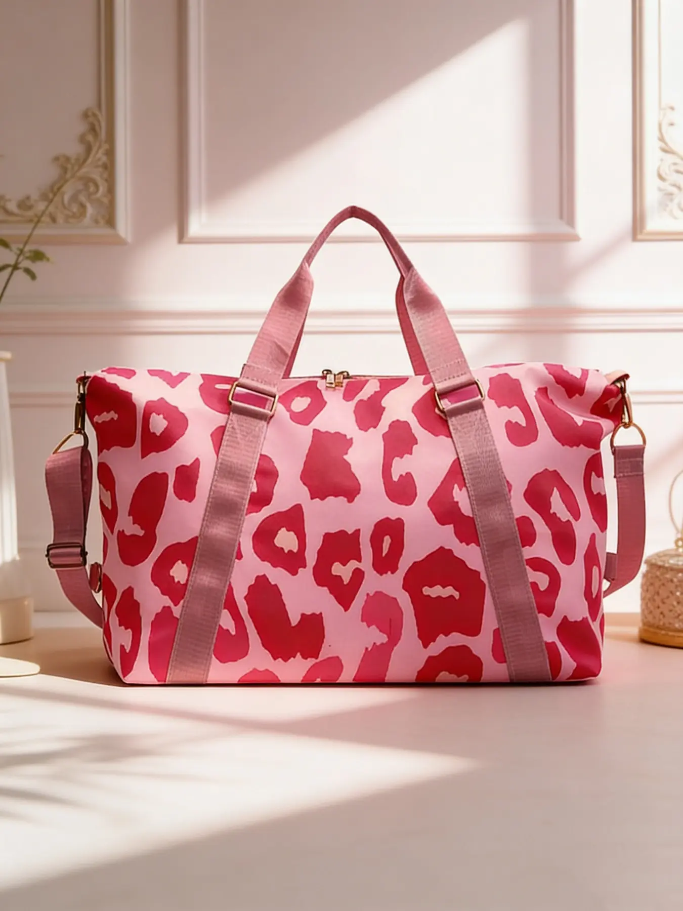 Fashion trend Leopard shoulder bag, Fashionable Bags, adjustable shoulder strap short-distance travel shoulder bag, niche design daily commuter shoulder bag, versatile for shopping and travel