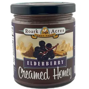Elderberry Creamed Honey - 100% Pure, Raw Honey Sweet Ginger