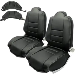 Synthetic Leather Seat Covers Compatible with 1993.5-1996 Toyota Supra MK4 MKIV Car Interior Kit Car Cushion Automotive Vehicle