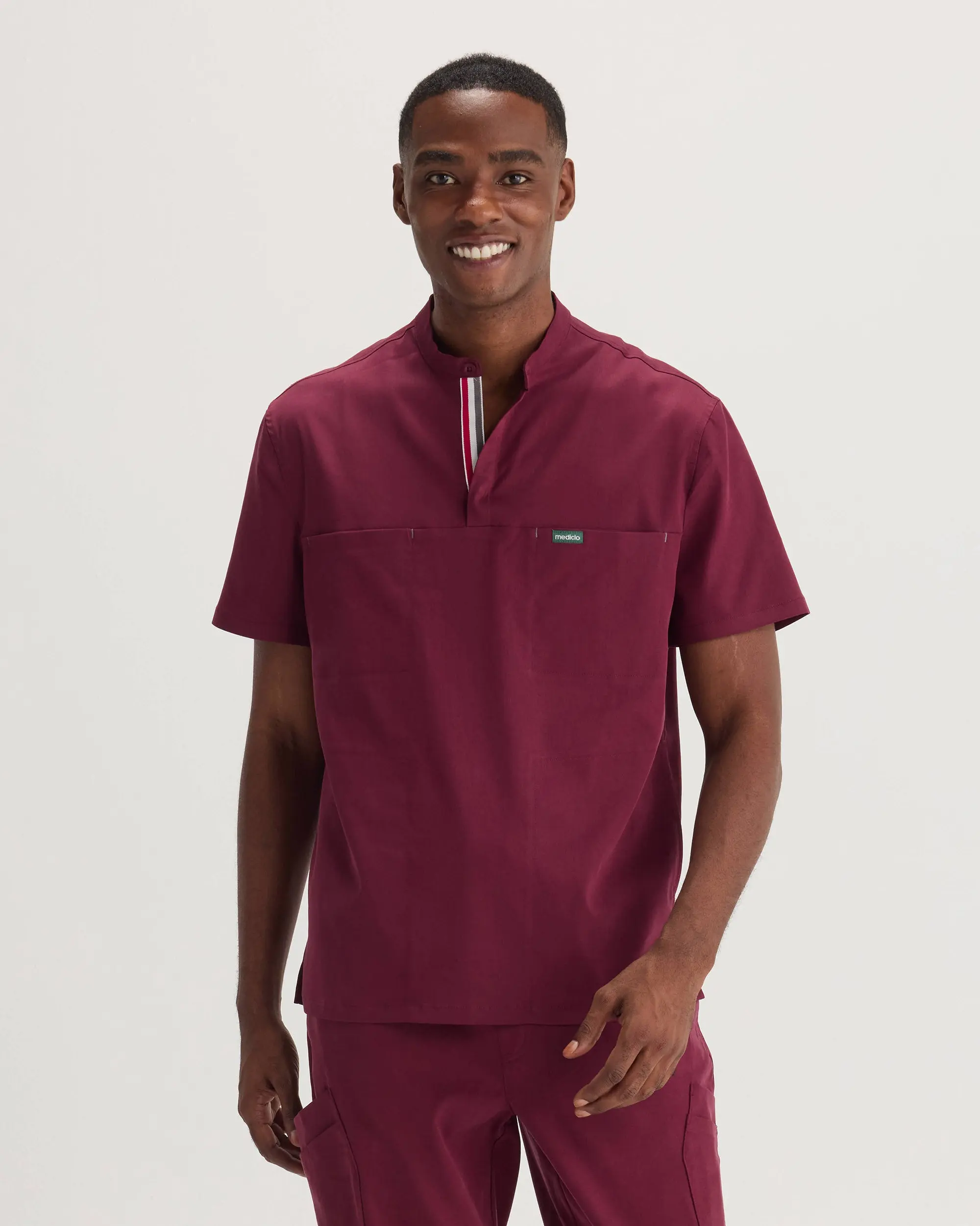 TENCEL™ Skye‎ ‎ Banded Collar Scrub Top (Final Sale)