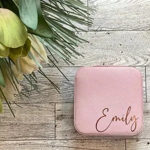 Custom jewelry box - 4 x 4" - Includes compartments for all of your jewelry - great for travel - Provide name up to ten letters in notes section when checking out.