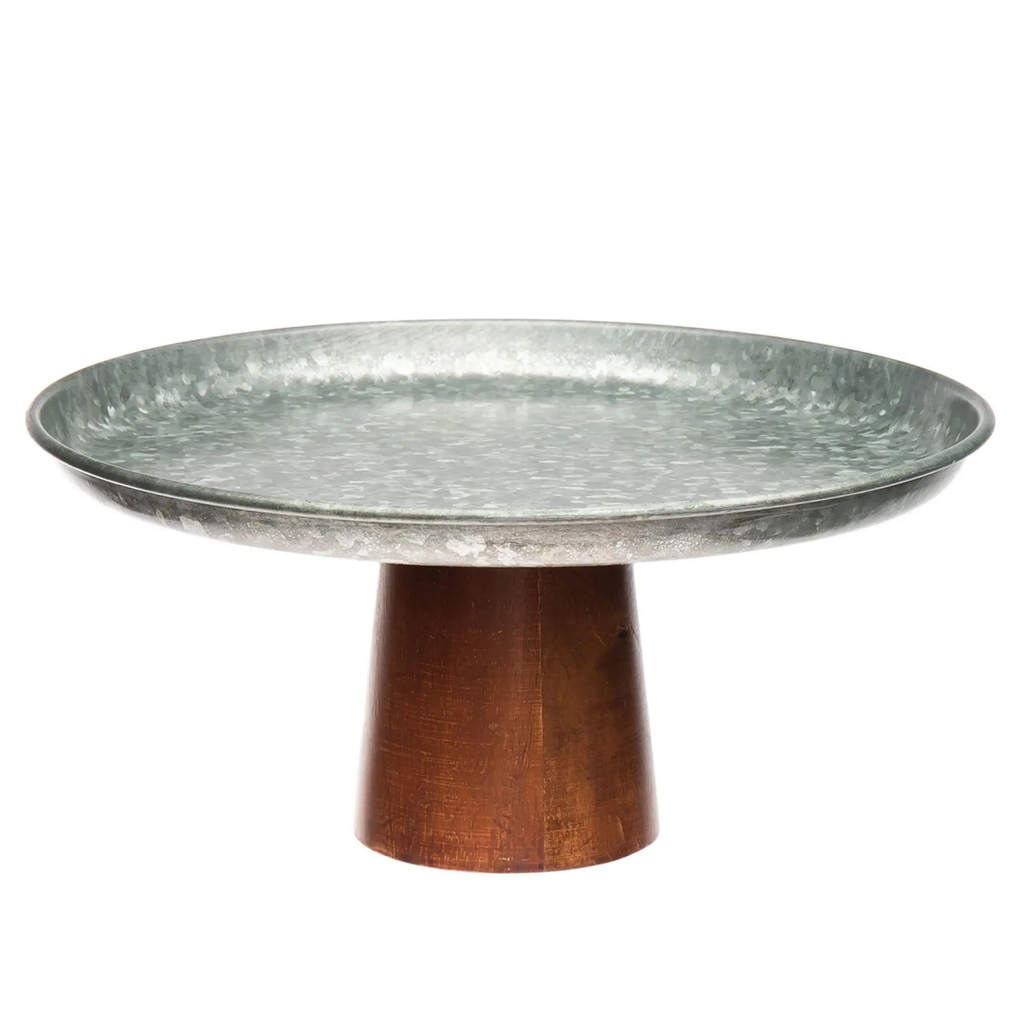 Godinger 10.35" Wood Base Cake Stand