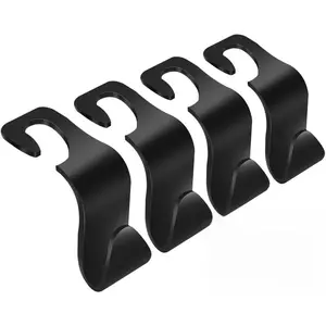 Seat Headrest Hook 4 Pack  Backpack Hooks Hanger  Holder Organizer for Purses,Bags,Cloths, Water Bottle Hook Seat Accessories