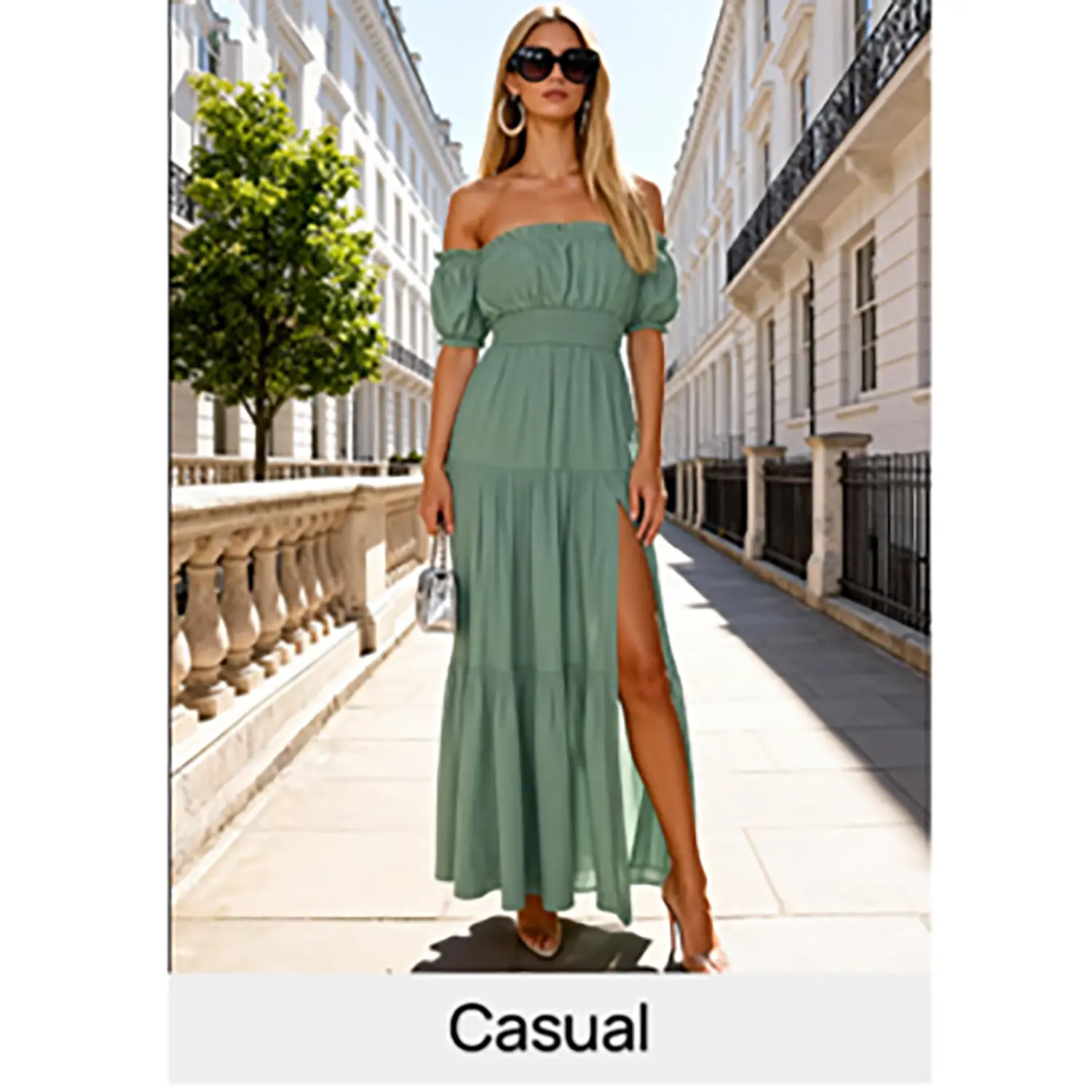 ZESICA Women's 2026 Boho Sexy Off Shoulder Short Sleeve Smocked Side Split Flowy A Line Tiered Long Maxi Dress with Pockets - TikTok Shop ZESICA Women's 2026 Boho Sexy Off Shoulder Short Sleeve Smocked Side Split Flowy A Line Tiered Long Maxi Dress with Pockets - TikTok Shop