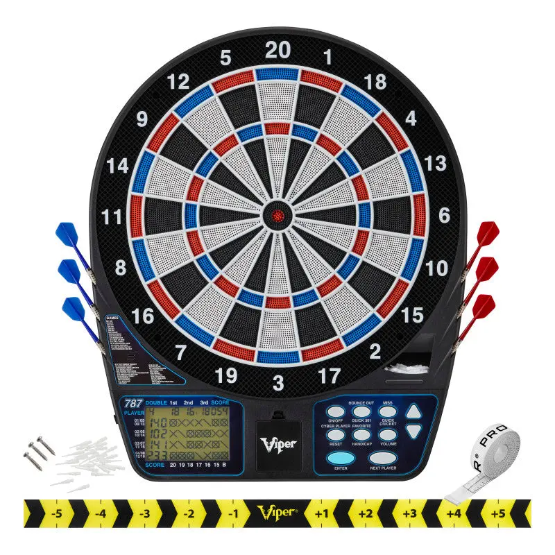 Viper 787 Electronic Dartboard, 15.5" Regulation Target Darts Tips Game