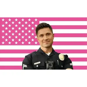 MAGJIUKE Tim Bradford American Rookie Flag Wall Tapestry, Pink Eric Winter Bedroom Wall Decor. Flag, Pink Gift