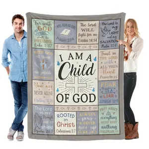 Christian Gifts for Women, Religious/Inspirational Gifts for Women, Gifts for Christians, Baptism/Confirmation/Catholic Gifts for Girls/Sister/Friend, Christian Blanket 50" X 60"