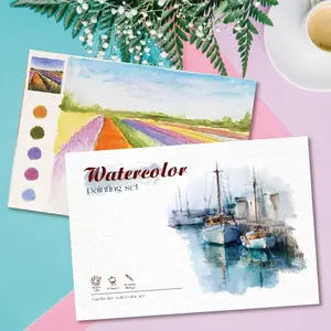 Scenery Watercolor Workbook for Beginners, A coloring book with 20 exquisite illustrations featuring the sea, camping, mountain scenery, houses, ships, and plants.The best choices for gifts on Birthday, Mother's Day, Christmas, and Thanksgiving Day