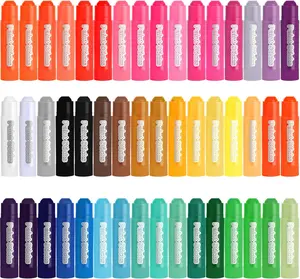 Solid Tempera Paint Sticks, Washable Paint Sticks Bulk, Quick Drying, Non-Toxic, Rainbow Colors Tempera Stick for Kids Toddler, No Mess Art Supplies for Paper Wood Glass Ceramic Canvas