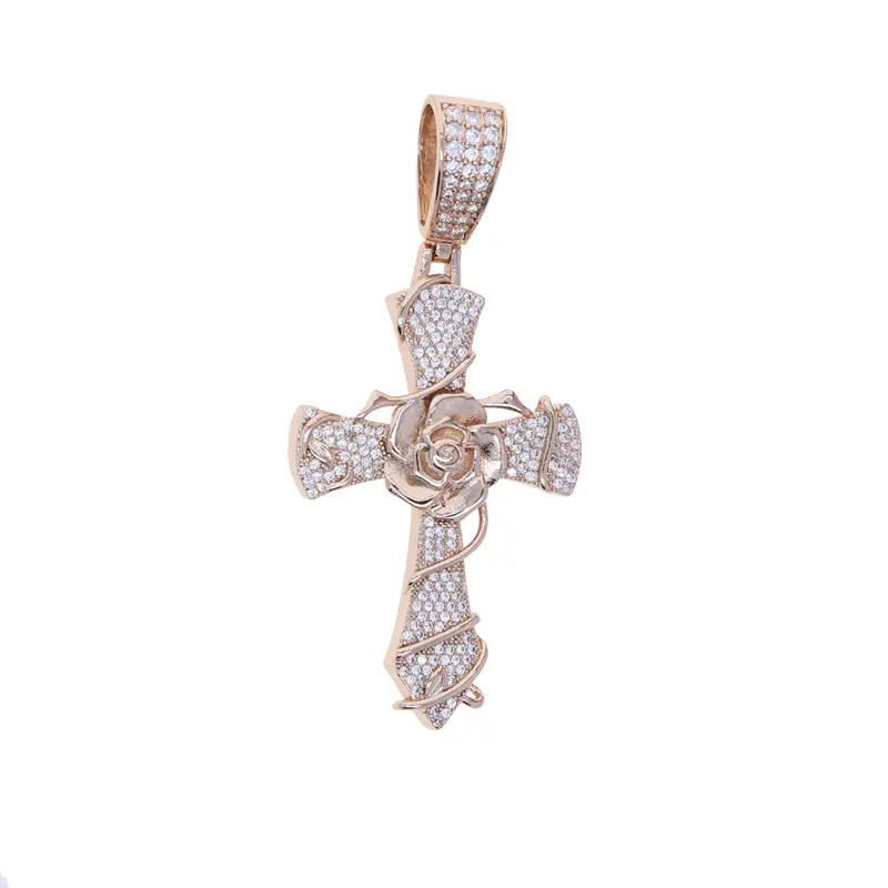 Rose Rose Gold Cross