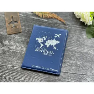 Custom Engraved Leather Passport Cover