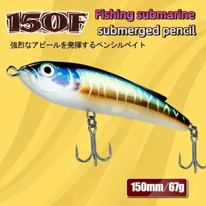 Sea Fishing Sink Weight Pencil 150f, Boat Fishing Large Lure 67g, Long Cast Fake Bait, Tuna Flatfish Fish Bait, Hard Bait