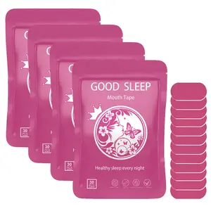 Hypoallergenic Ultra breathable Mouth Tape for sleeping , 1 / 2 / 4 month supply of sleep patches, 30 / 60 /120 strips strong adhesion  sleep patches, sports accessories ， Anti-Snoring Comfort Tape for Skin， aid ， healthcare， gentle, Soft, super
