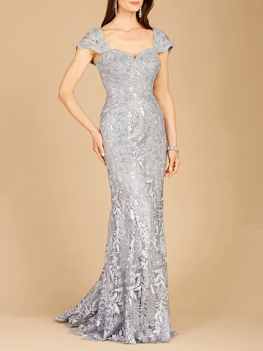 Fitted Lace Mermaid Gown