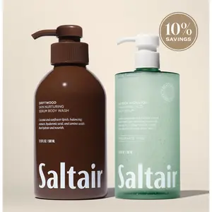 Saltair The Cleanse & Hydrate Bundle - Driftwood Body Wash & Hyaluronic Acid Body Serum