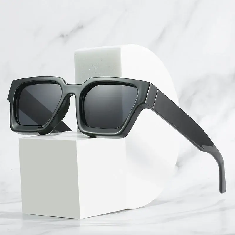 SO&EI Fashion Square Women Luxury Sunglasses Retro Brand Designer Men Trending Leopard Blue Green Sun Glasses Shades UV400 SO&EI Fashion Square Women Luxury Sunglasses Retro Brand Designer Men Trending Leopard Blue Green Sun Glasses Shades UV400