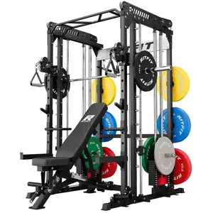 RitFit M1 PRO/2.0 Smith Machine Weight Stack Home Gym Package All in One (Bench, Weight Stack Set and plates)