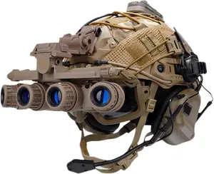 Tactical-Style Cosplay Headgear set with Night vision helmet signal light Walkie-talkie communication headset Premium goggles for Christmas decorations and role-playing games