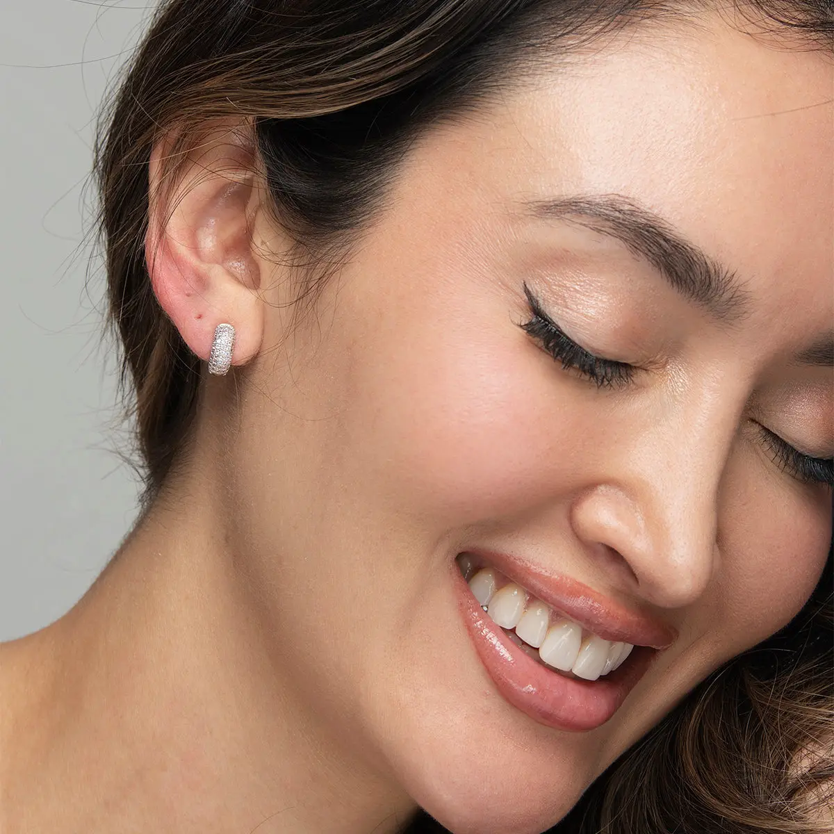 Jenna Hoops - White Rhodium