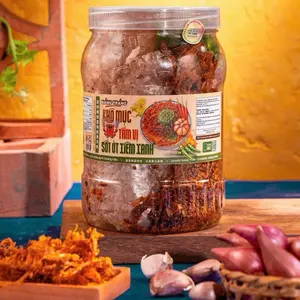 Rice Paper with Squid & Chili Sauce 10.5oz - Bánh Tráng Mực Sốt Ớt Xiêm Xanh 300g/hủ