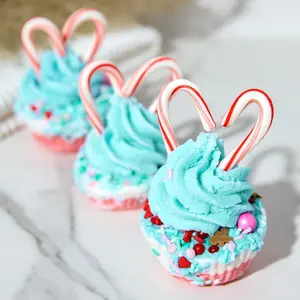 Blitzen Cupcake Bath | Cooling | Melt | Bath Milk | Soak | Menthol | Organic | Soothing Body Care Comfort Peppermint Spearmint Cocoa Butter