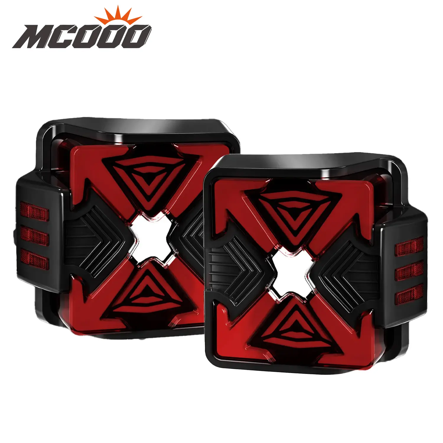 Full LED Tail Lights for 2007-2018 Jeep Wrangler JK/JKU, High-Output LED Matrix Rear Taillight Lamp with Startup Animation, X-Style Offroad Car Lighting, All-Weather Cars Accessories, Offroad Lights