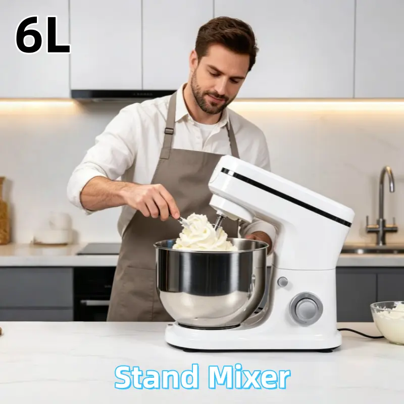 []SOKANY Stand Mixer, Multifunctional Electric Food Mixer for Mixing, Kneading and Whipping, Durable Kitchen Appliance with Mixing Bowl, Powerful Motor, Baking Mixer for Bread, Cakes, Cookies and Home Cooking