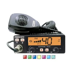 President  Compact AM Mobile CB Radio with 7 Color LCD Display Talk-Back Roger Beep & Auto Squelch