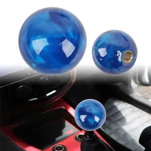 Brand New Universal JDM Blue Pearl 54mm Round Ball SHIFT KNOB M8 M10 M12