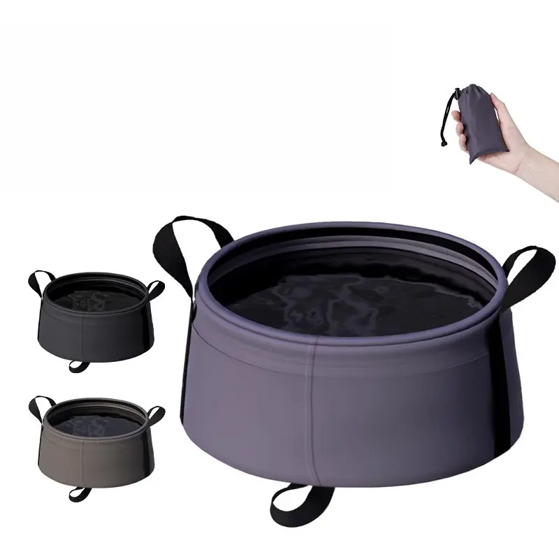 Collapsible Portable Wash Basin, Foldable Travel Foot Washing Tub, Multifunctional Lightweight Basin for Camping Hiking Road Trip Hotel Outdoor