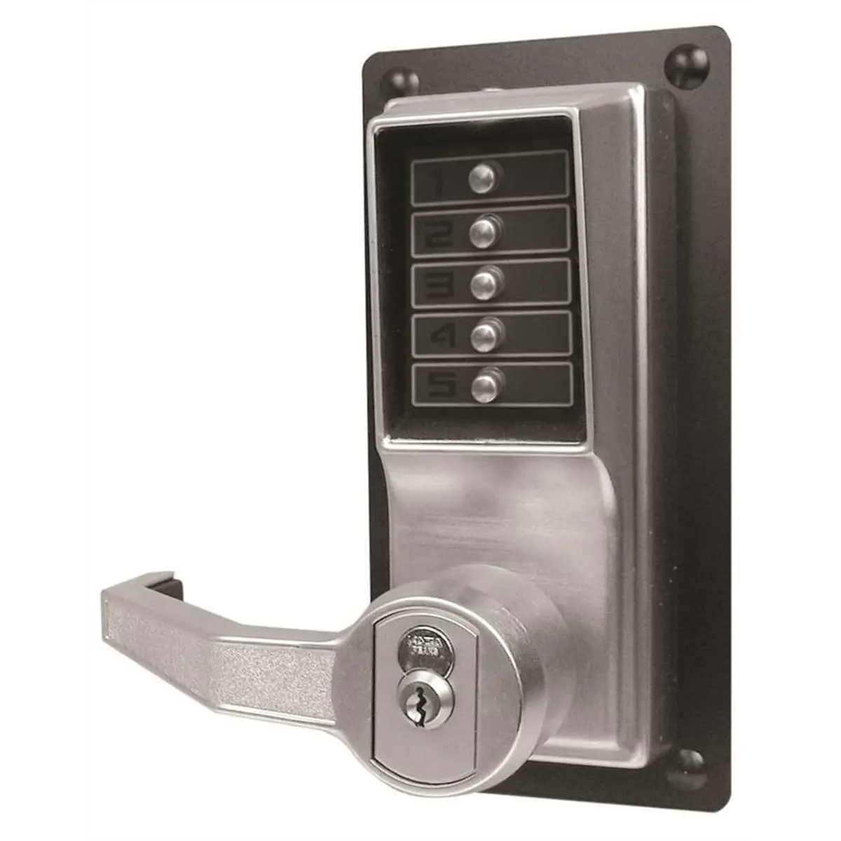Kaba Access Control Pb Lever Lock with Keypass, Digital Key Lock, Electronic Code Function, 2-3/4" Backset for Home Protection & Safe Home, Electronic Code Lock