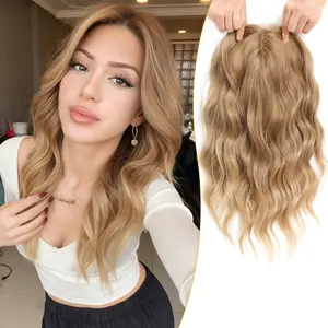 PANEWAY Hair Topper for Women - 16 Inch Curly/Wavy, Clip-In Instant Volume for Thinning Hair, 6.5’’x6.5’’ Base to Refresh Your Style with a Soft Look