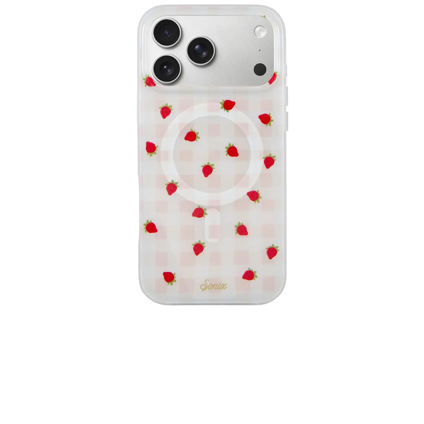 Sonix Magsafe Compatible Iphone 17 Pro Max Case in Strawberry Gingham