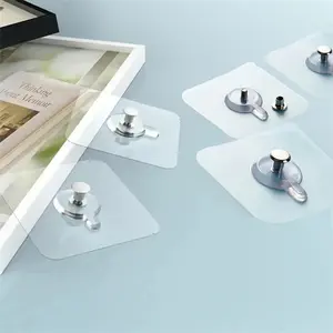 Wall Mounted Hook, 20pcs/set Self Adhesive Storage Hooks, Waterproof Plastic Hook, Home Organizer for Kitchen & Bathroom, Home Supplies