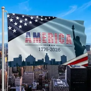 America 250 Years Anniversary Grommet Flag for Patriotic Independence Day Display