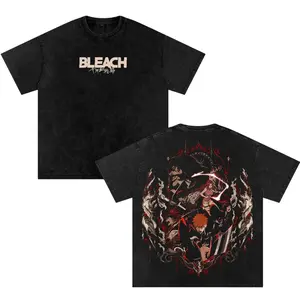 Bleach Thousand-Year Blood War Tee – Bleach Vintage Washed T-Shirt | Shinigami Warriors | Final Arc Anime Manga Graphic Tee | Heavy Cotton Unisex Oversized Streetwear Top | Ichigo Kurosaki T-Shirt | Rukia Kuchiki | Renji Abarai | Orihime Inoue