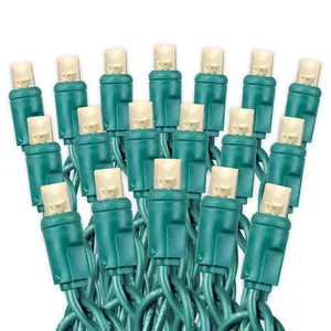 Festive Living 10 Warm White LED Christmas Lights – 5 ft Commercial Grade Craft Mini String Lights, Wide-Angle 5mm Concave Bulbs, Full-Wave Rectified, Non-Connectable, Indoor/Outdoor, UL Listed